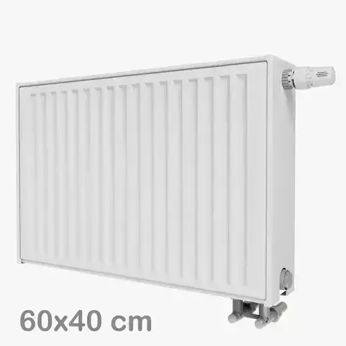 Common home heater radiator 60x40 cm Low-poly 3D model
