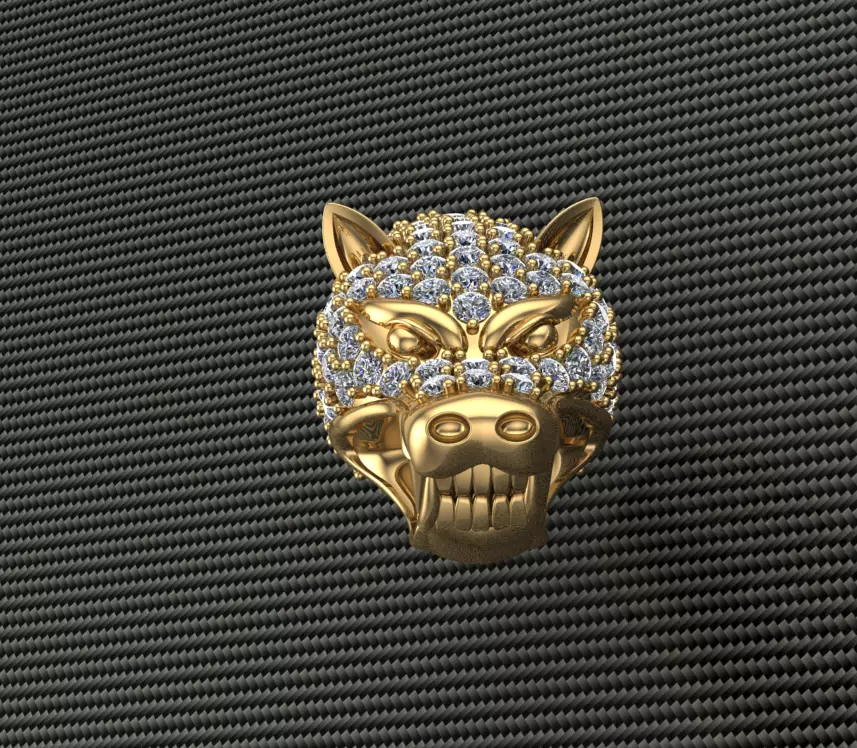 Wolf Head 3D print model_0