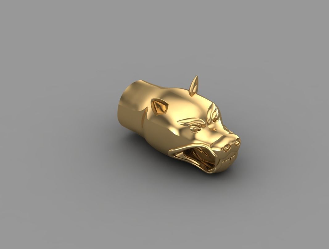 Wolf Head 3D print model_4