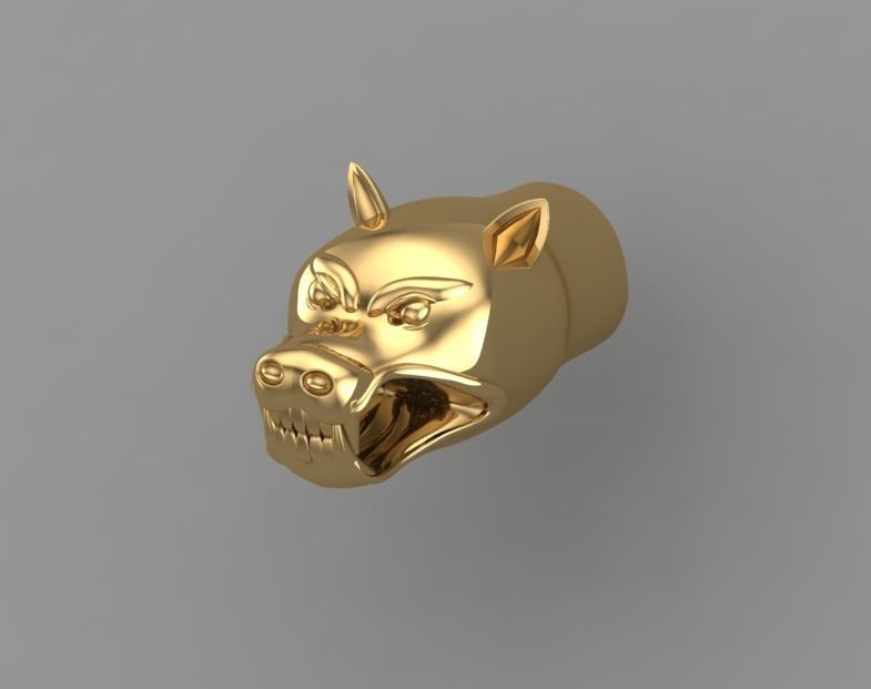 Wolf Head 3D print model_3