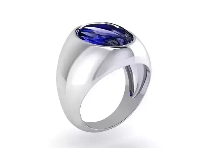 Oval Cut Ring 4034 3D print model