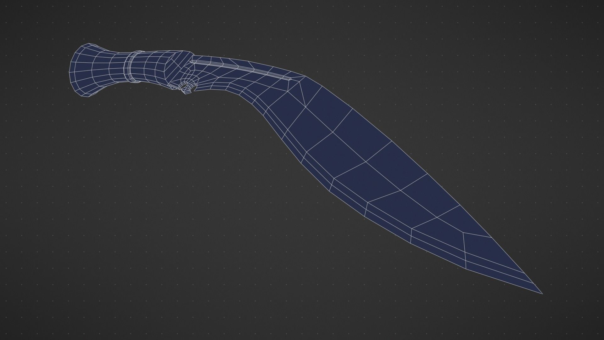 Kukri Machete Game Ready Low-poly 3D model_23
