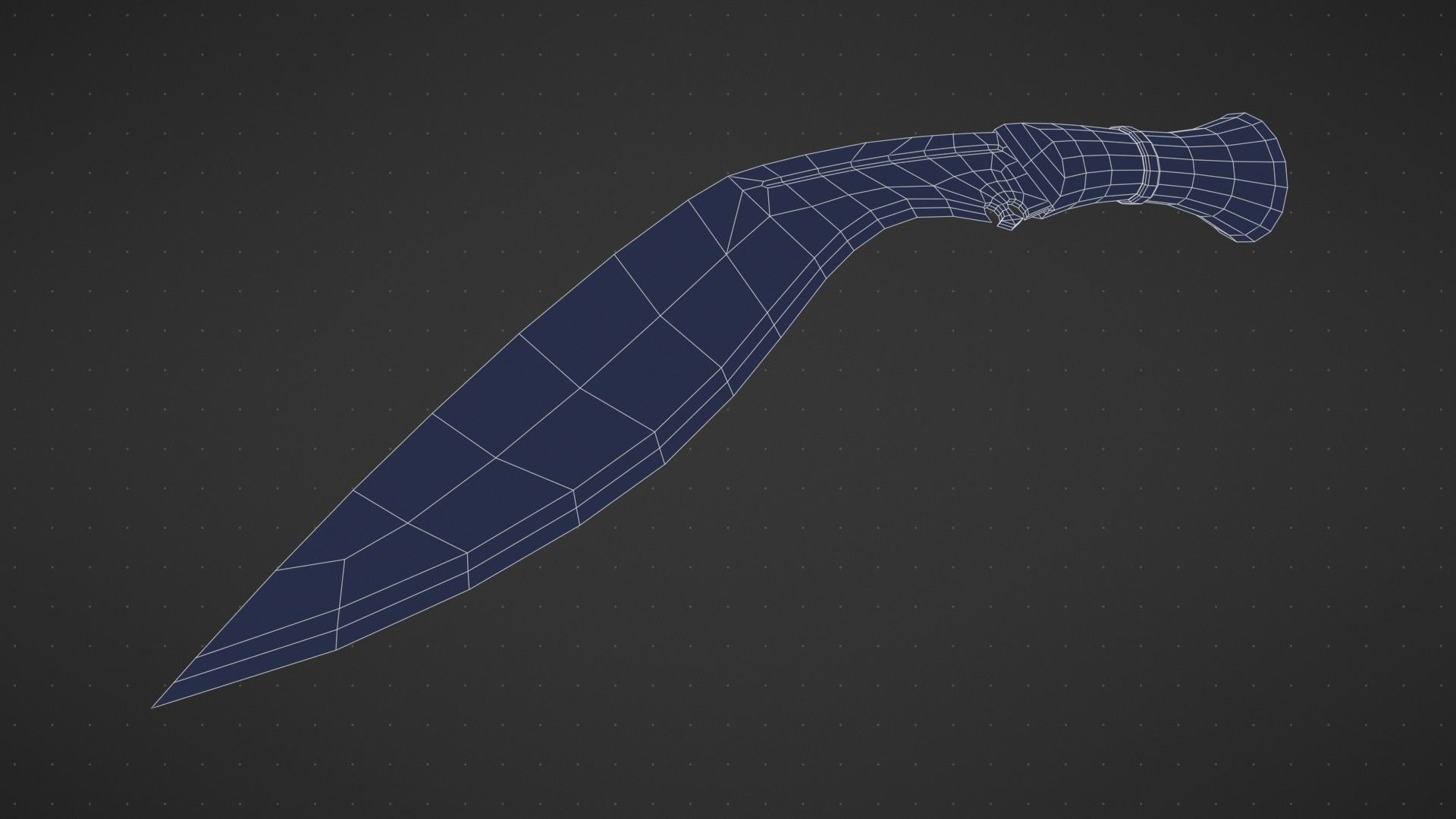 Kukri Machete Game Ready Low-poly 3D model_22