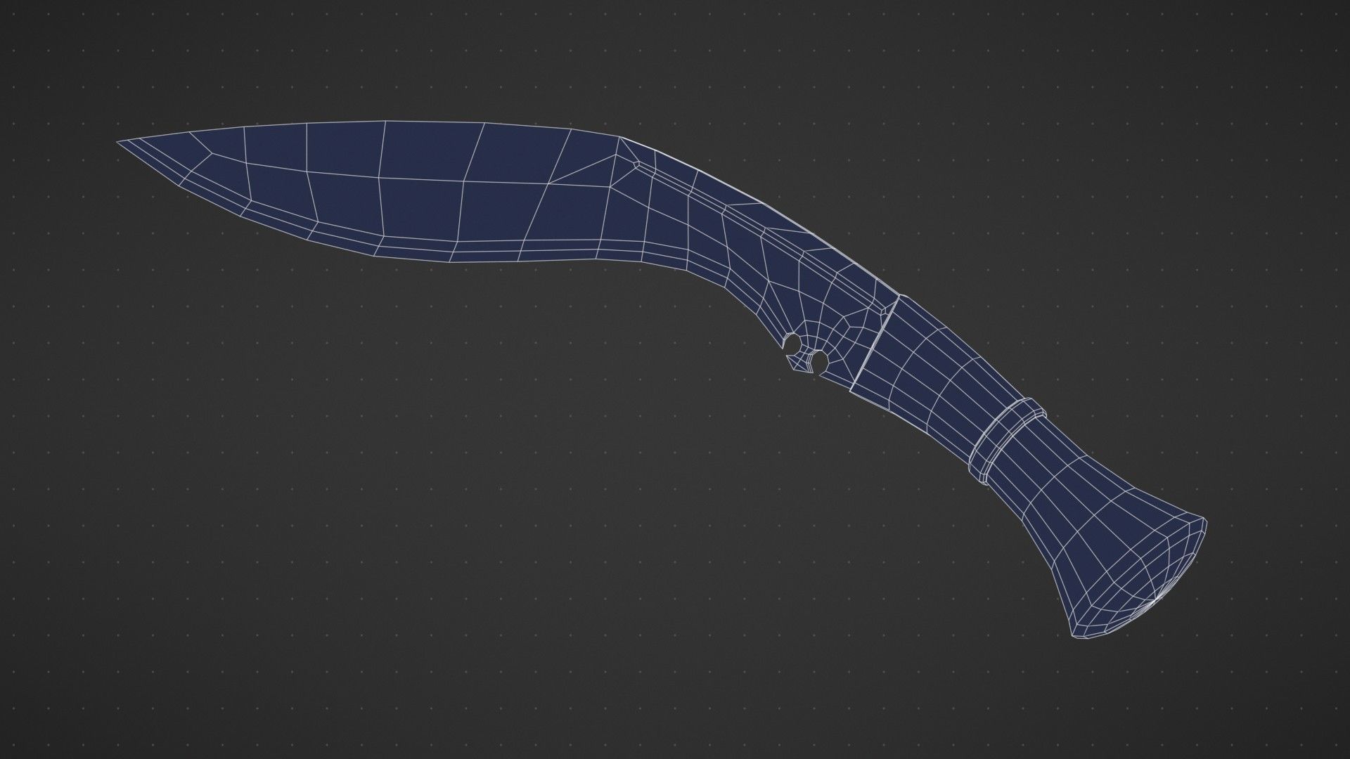Kukri Machete Game Ready Low-poly 3D model_18