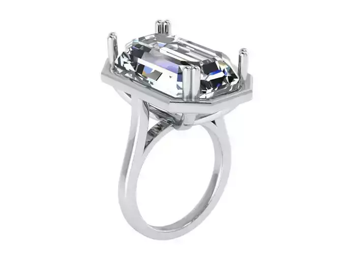 Emerald Solitaire Ring 4037