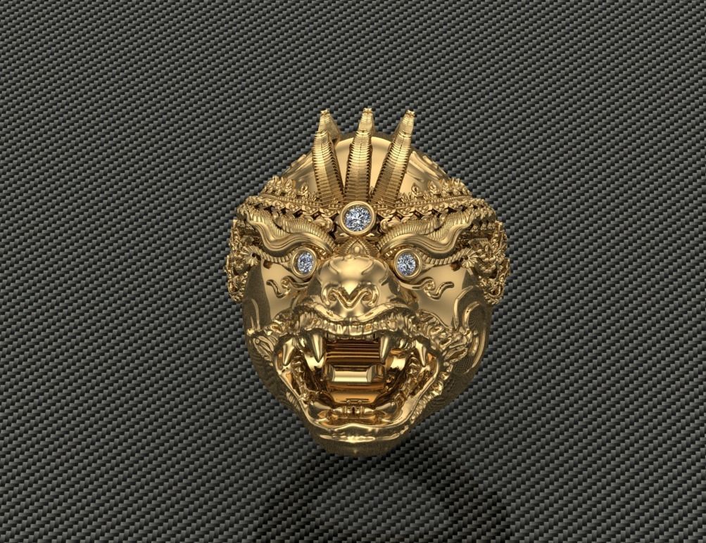 Hunaman Ring In Cambodia Khmer Name Lkhoun korl 3D print model