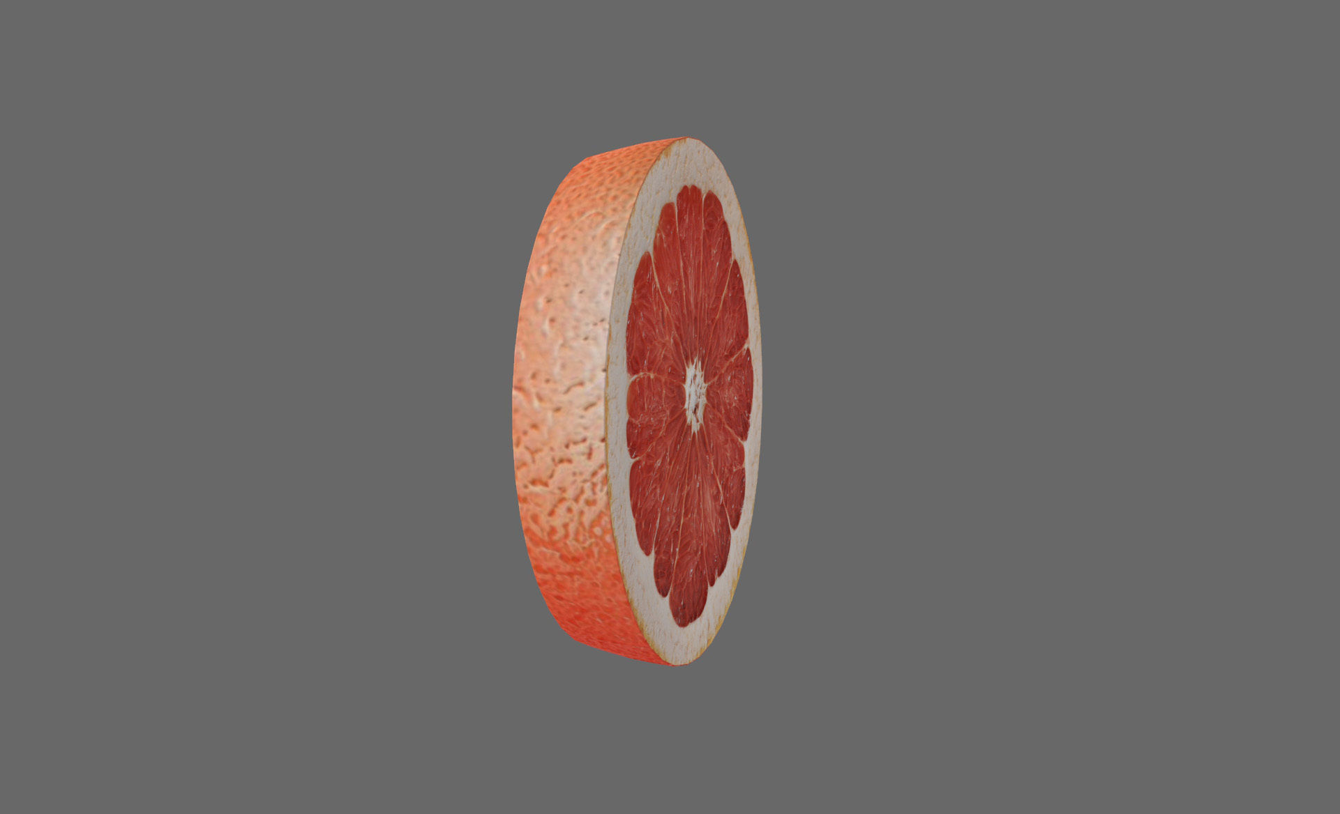 Prop09 A Slice of Grapefruit Low-poly 3D model_5