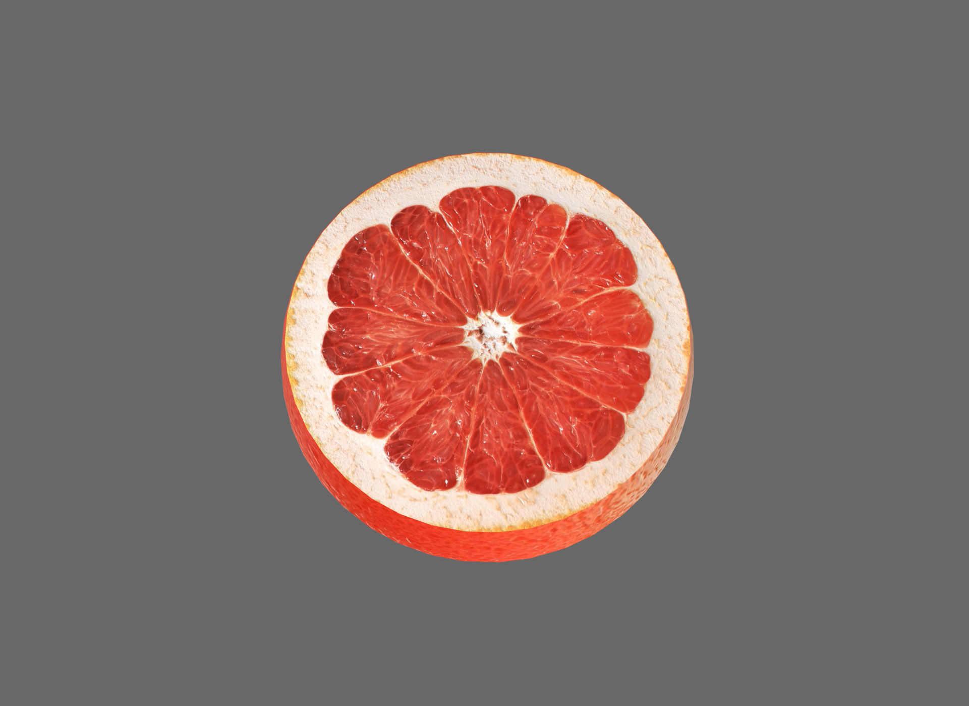 Prop09 A Slice of Grapefruit Low-poly 3D model_2