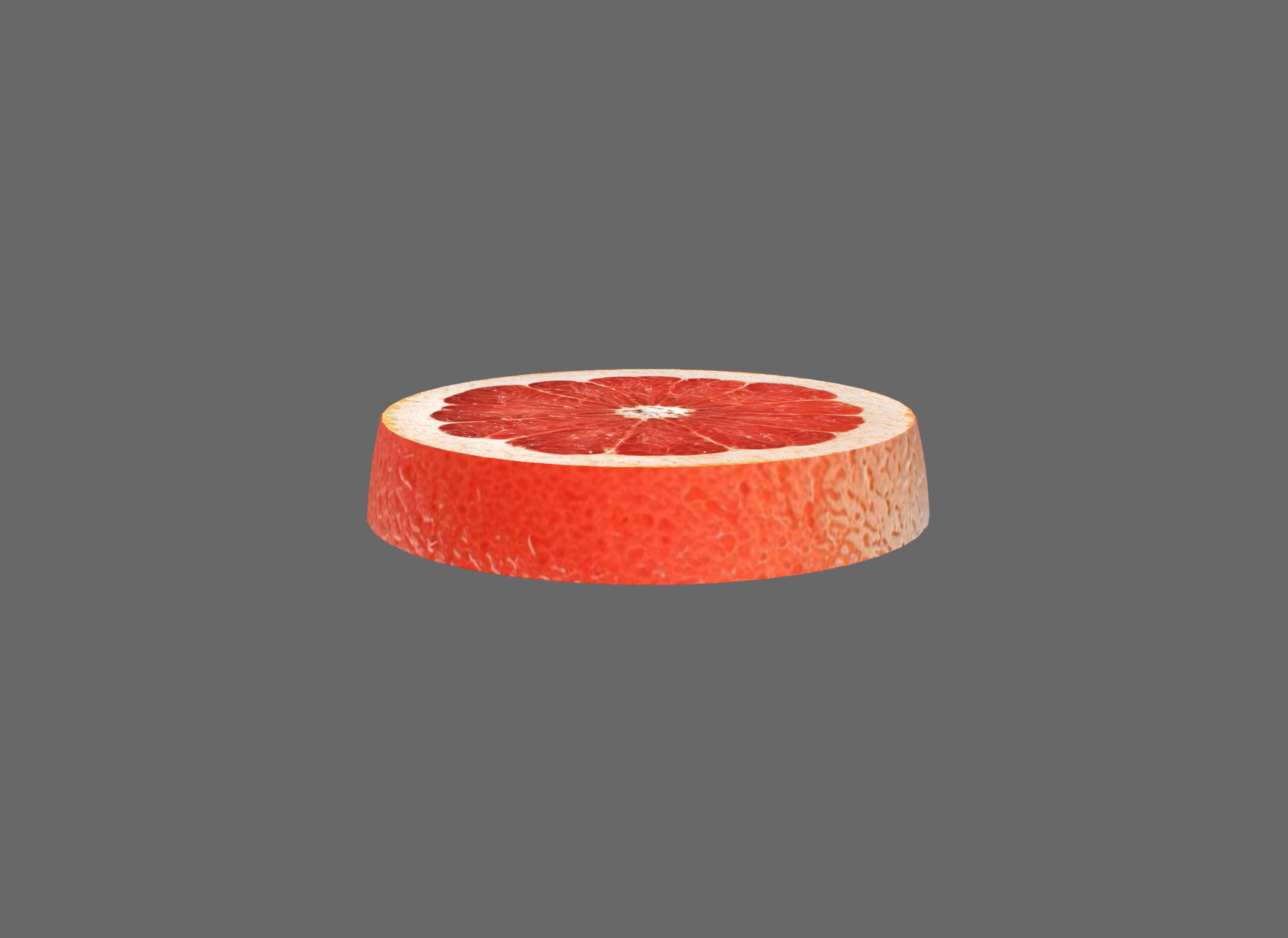 Prop09 A Slice of Grapefruit Low-poly 3D model_1