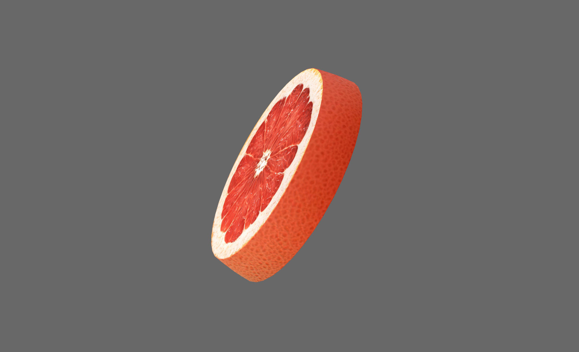 Prop09 A Slice of Grapefruit Low-poly 3D model_4