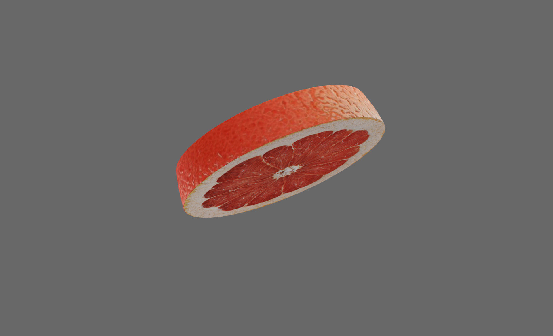 Prop09 A Slice of Grapefruit Low-poly 3D model_6