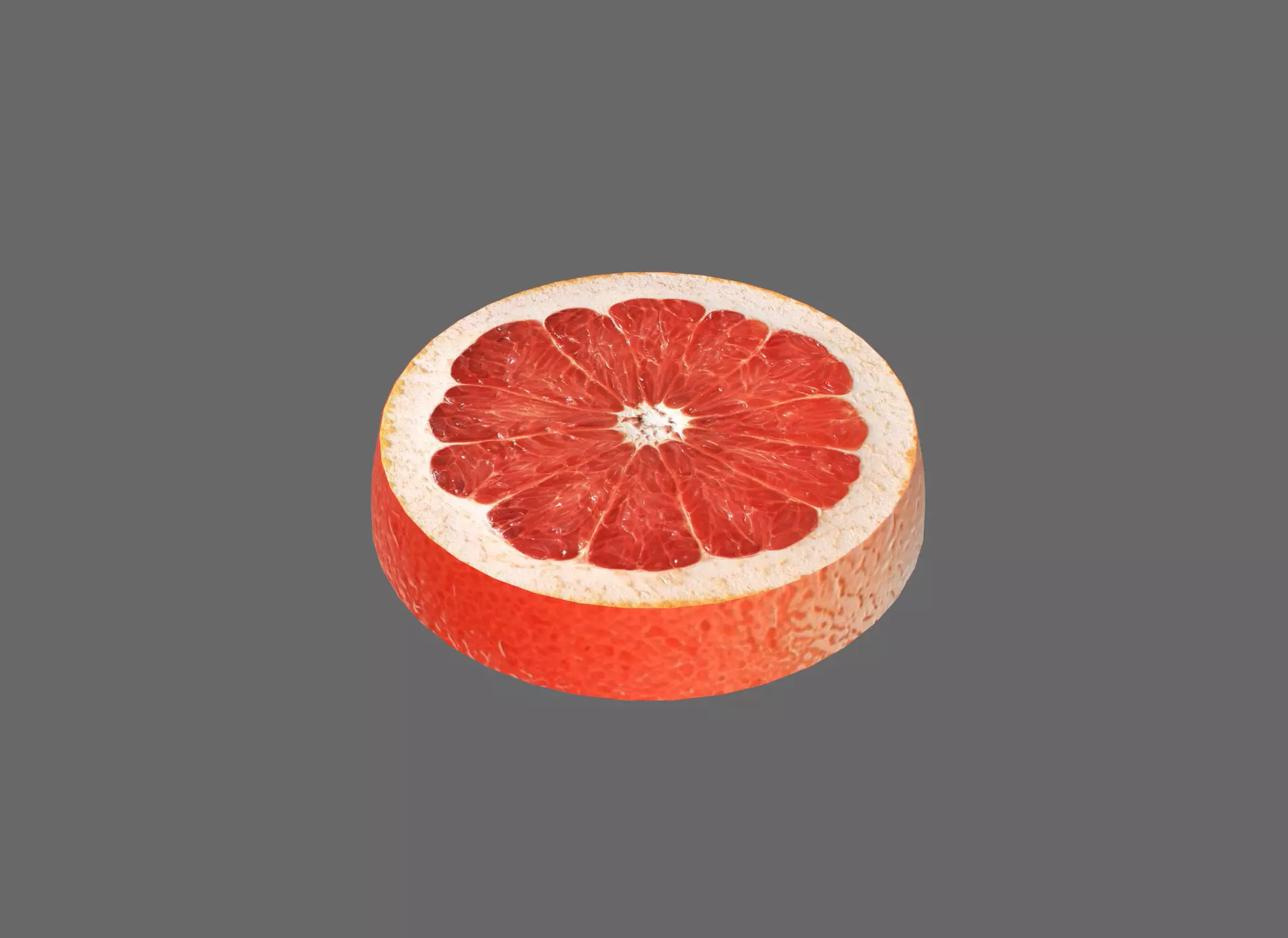 Prop09 A Slice of Grapefruit Low-poly 3D model_0