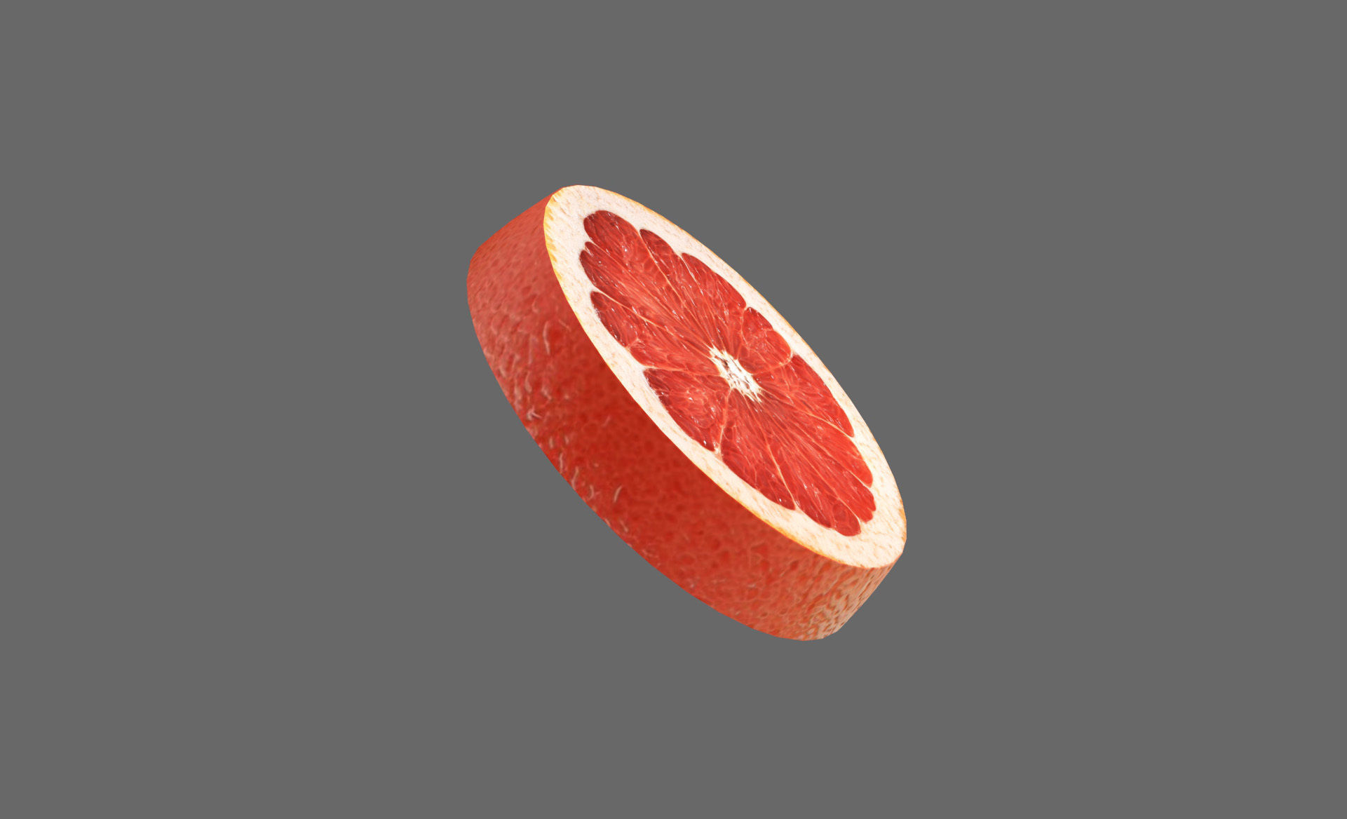 Prop09 A Slice of Grapefruit Low-poly 3D model_7
