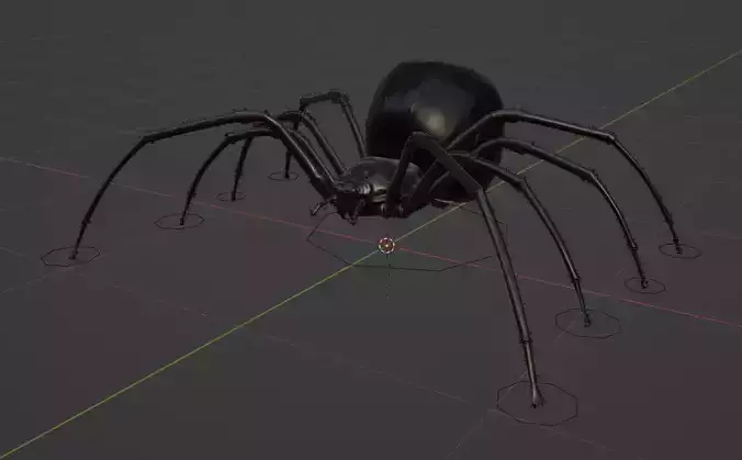 Black Widow Spider Rigged  Free 3D model