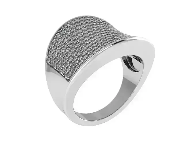 French Pave Ring 4042