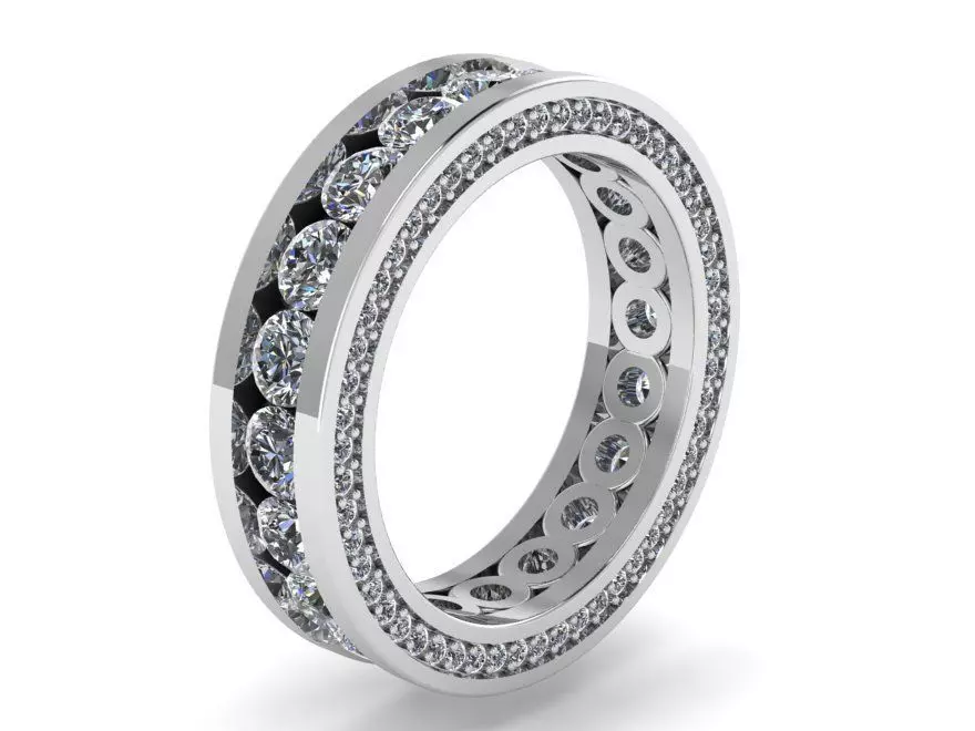 Channel Setting Wedding Band 4045 3D print model