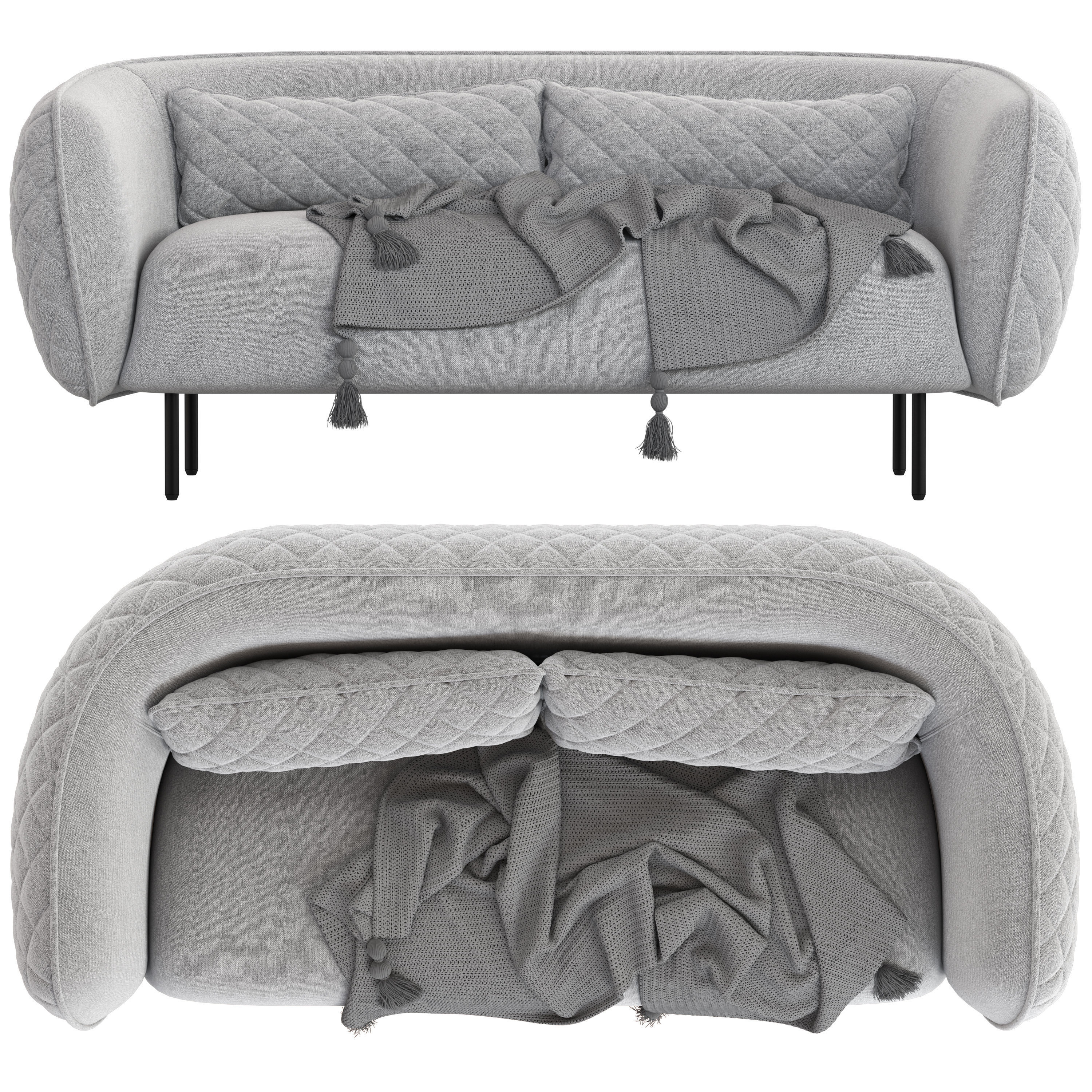 In stock Nook 3-Seater Sofa 3D model_1