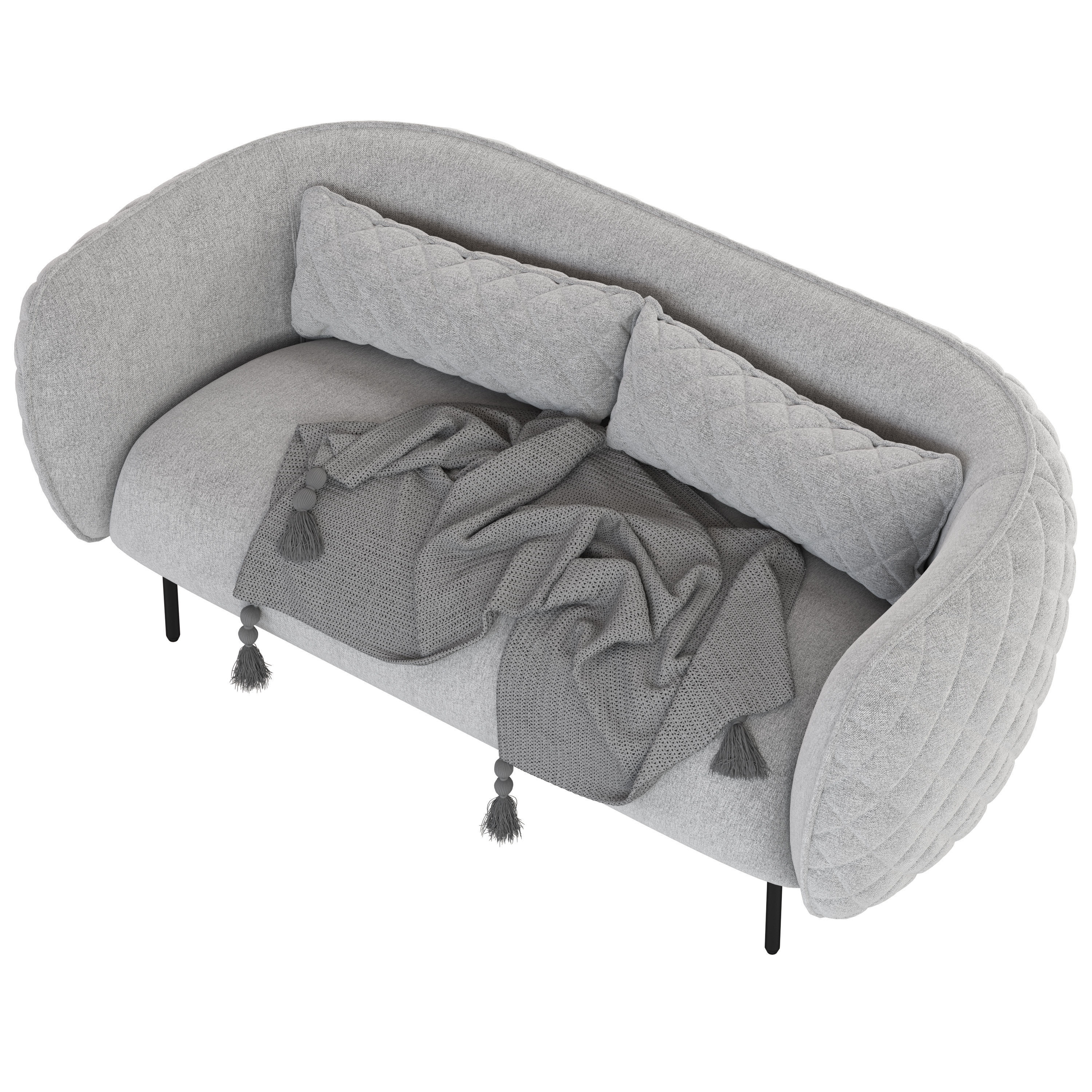 In stock Nook 3-Seater Sofa 3D model_2