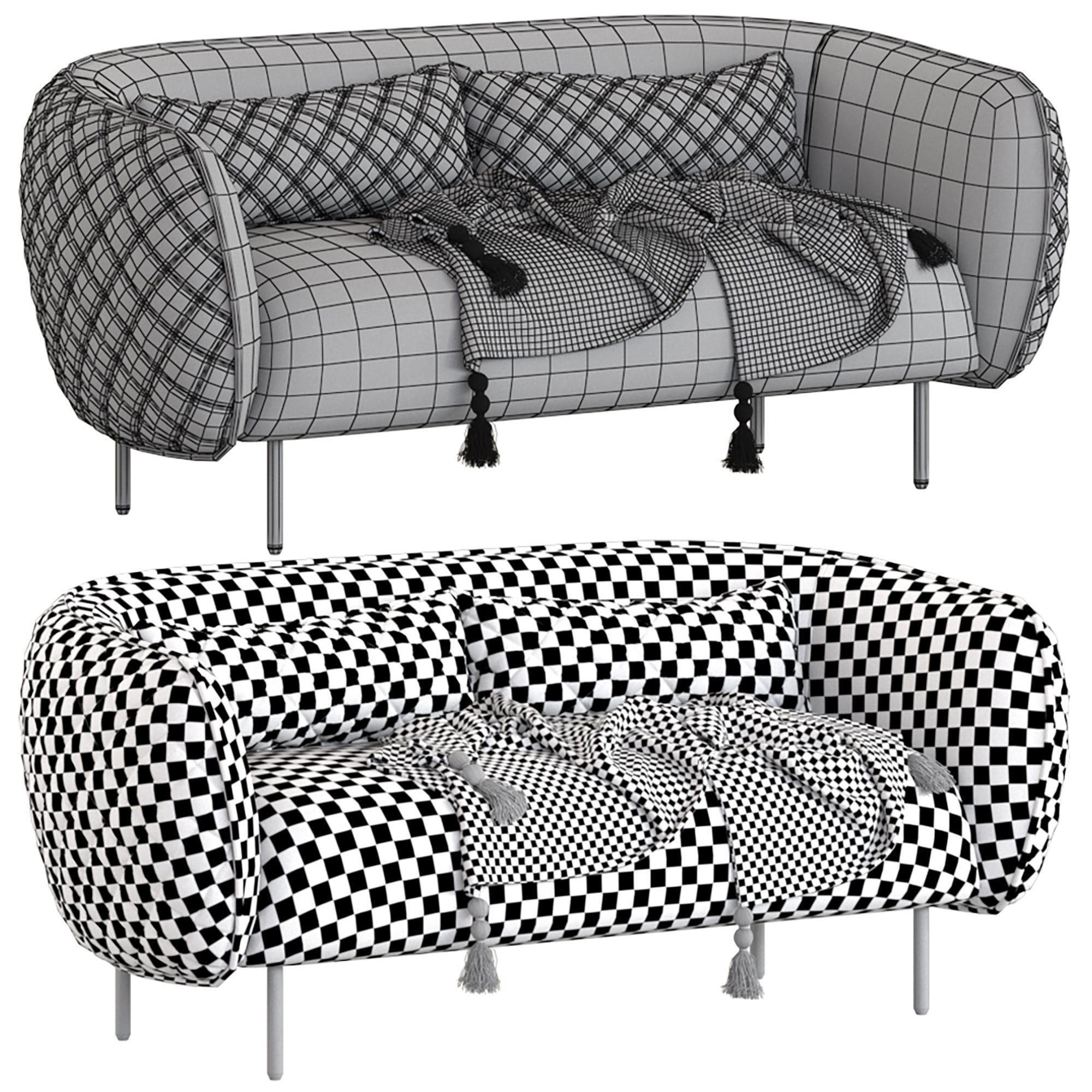 In stock Nook 3-Seater Sofa 3D model_5