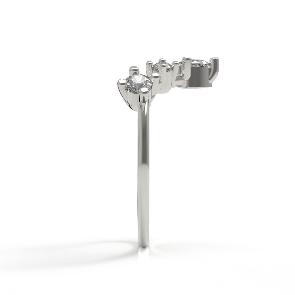 V Shape engagement ring  3D print model_5