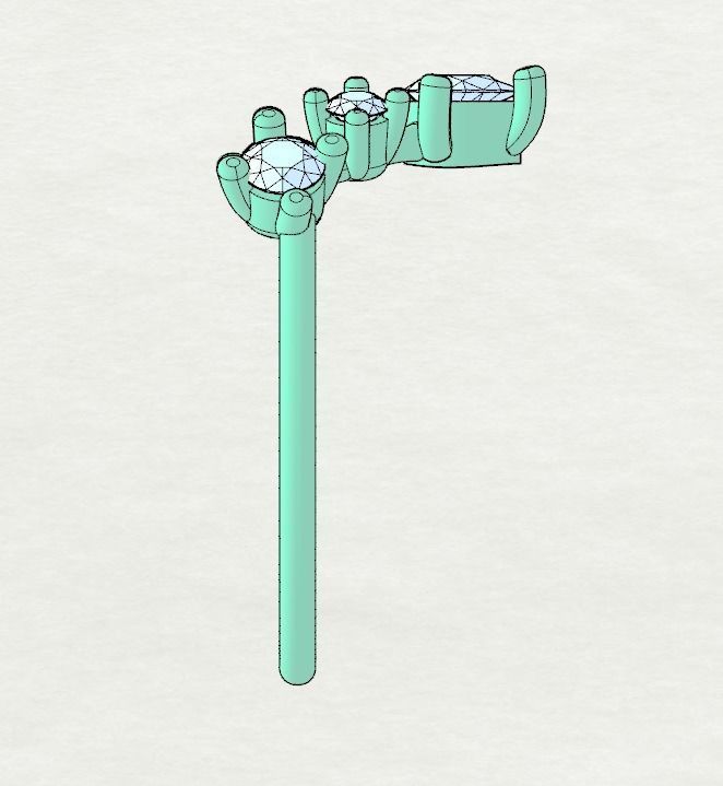 V Shape engagement ring  3D print model_21