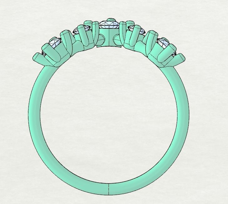 V Shape engagement ring  3D print model_18