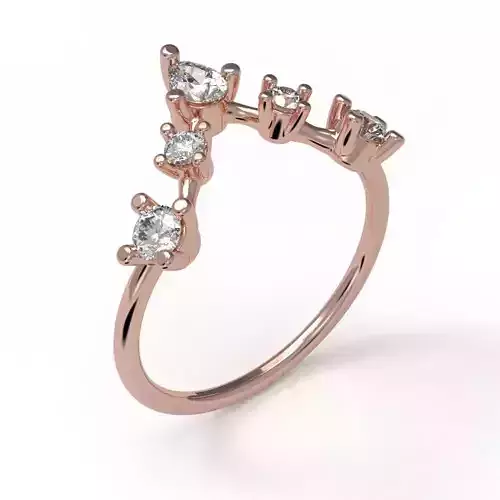 V Shape engagement ring 