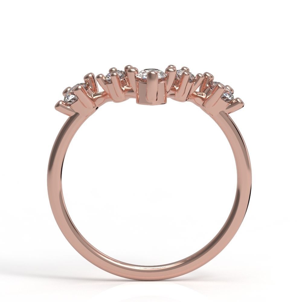 V Shape engagement ring  3D print model_6