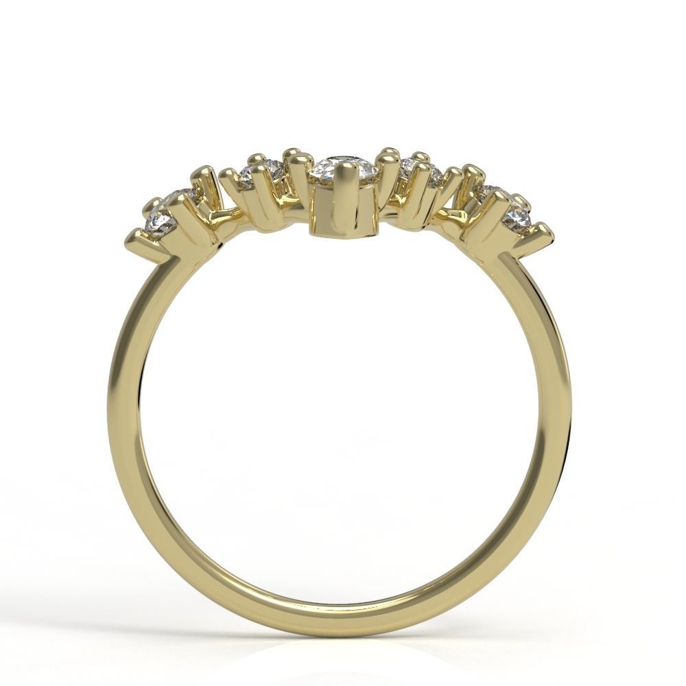 V Shape engagement ring  3D print model_15