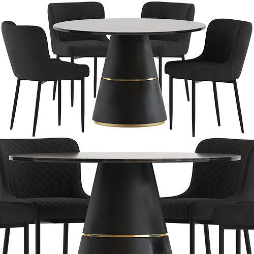 Keys Road Designs Table and Innova Australia Danya Chair 3D model