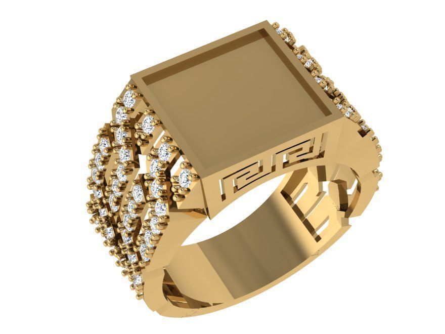 Chain Square Ring 4056 3D print model_1