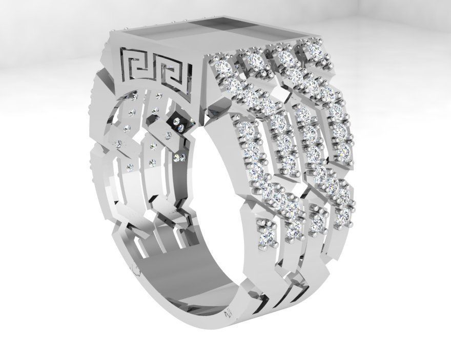 Chain Square Ring 4056 3D print model_2