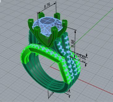 Peg Setting Twisted Ring 4061 3D print model_7
