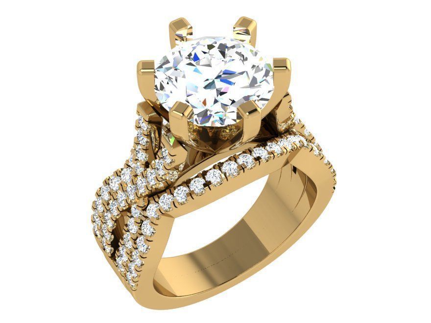 Peg Setting Twisted Ring 4061 3D print model_1