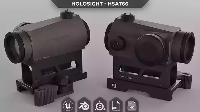 Holographic Sight HSAT66 - AAA 3D Asset - Game Ready