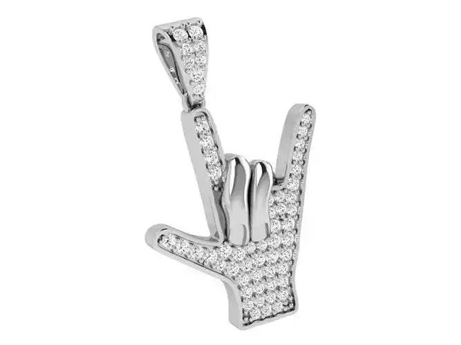 Love Sign Diamond Pendant 4068
