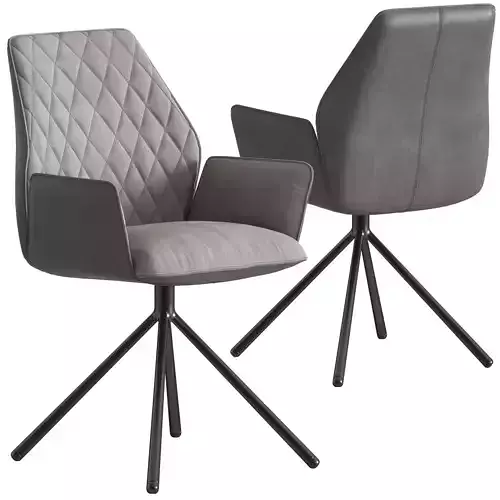 Keys Road Designs Grey Fern Swivel Dining Chair