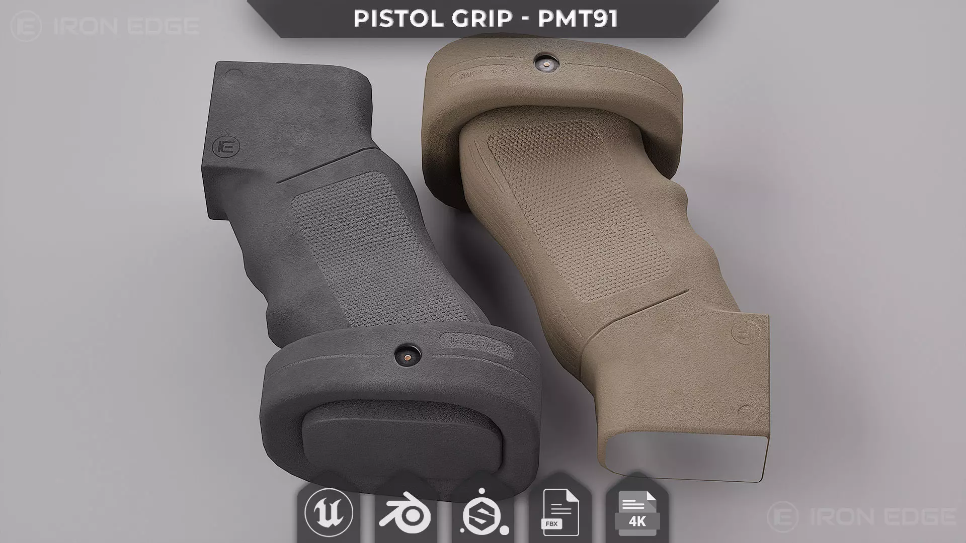 Pistol Grip PMT91 - AAA 3D Asset - Game Ready Low-poly 3D model_0