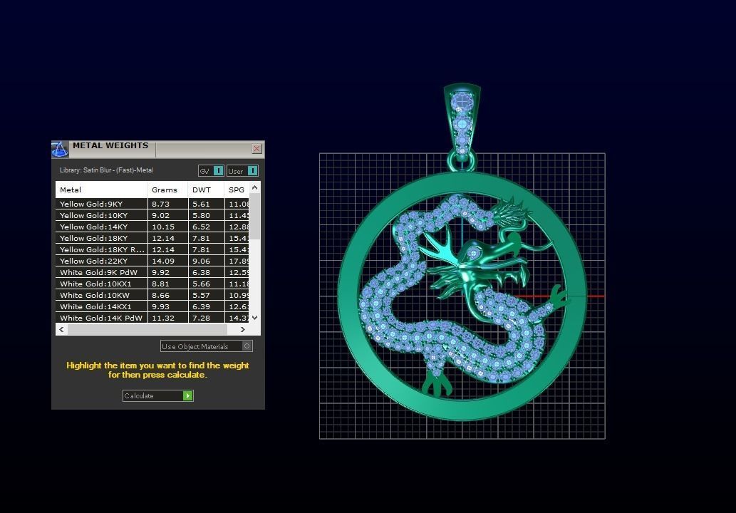 Chinese Dragon Pendant  3D print model_2