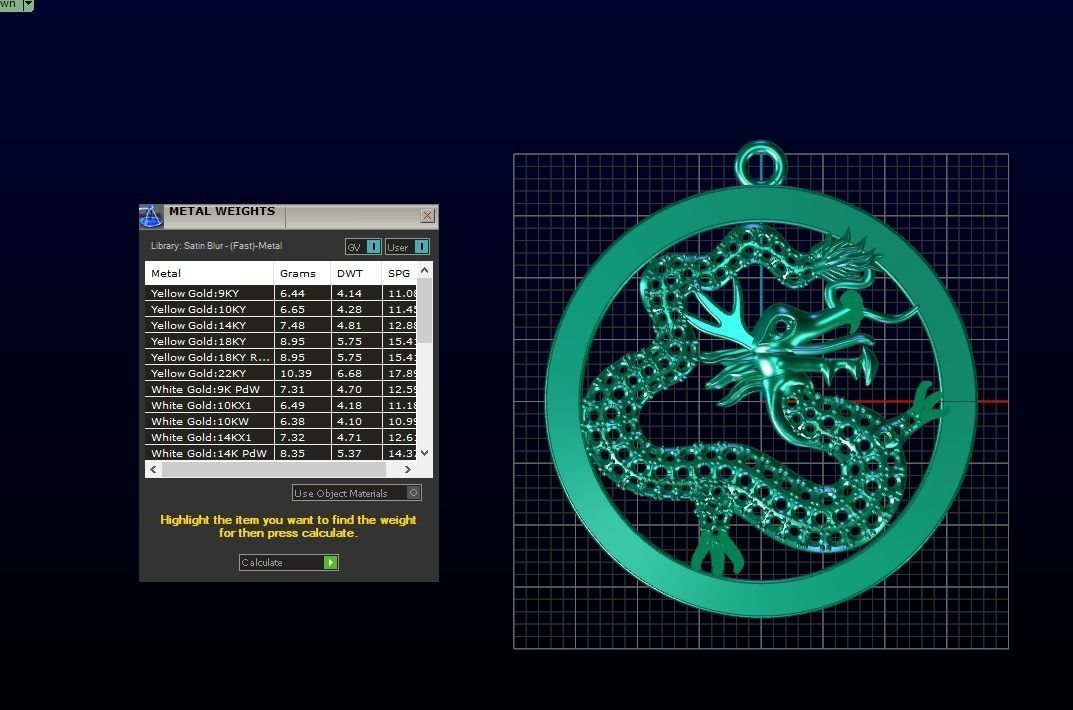 Chinese Dragon Pendant  3D print model_3