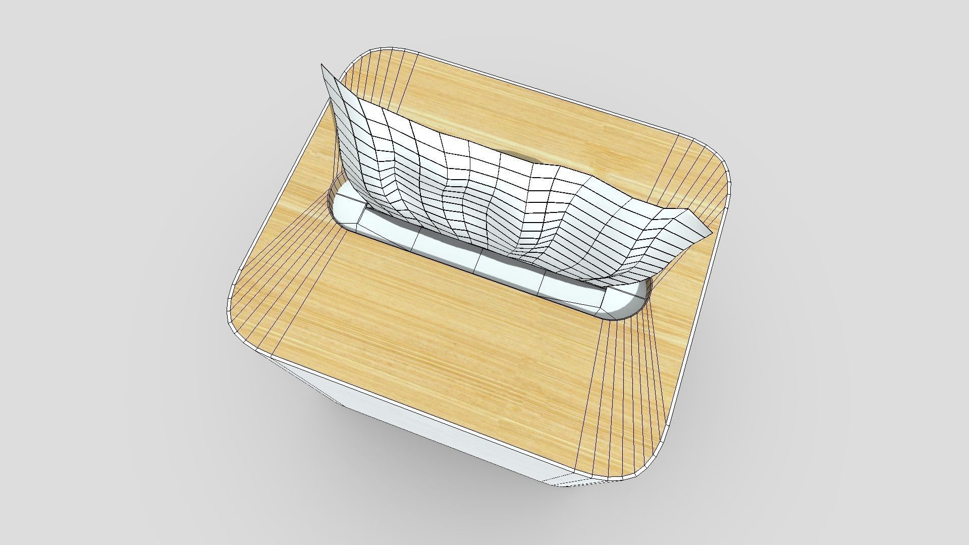 Tissue Box 4 Low-poly 3D model_8