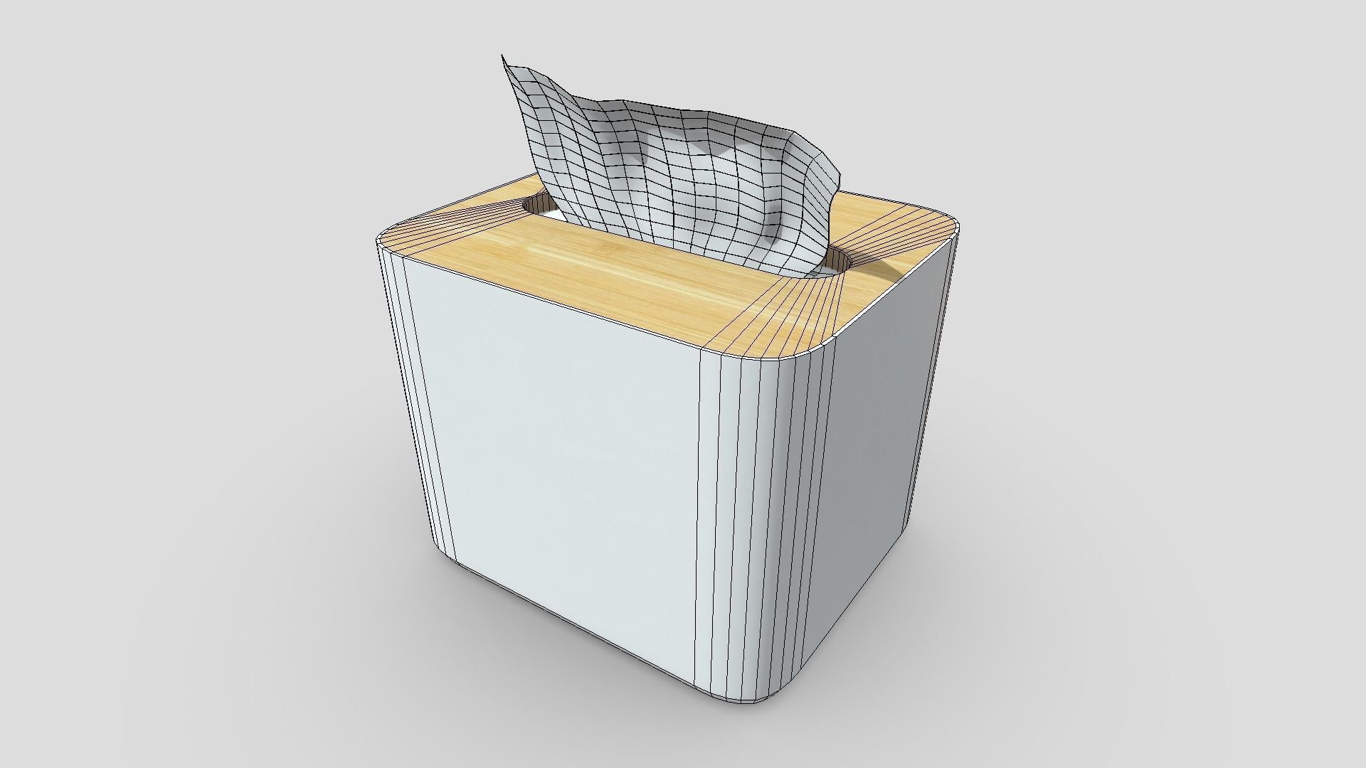 Tissue Box 4 Low-poly 3D model_10