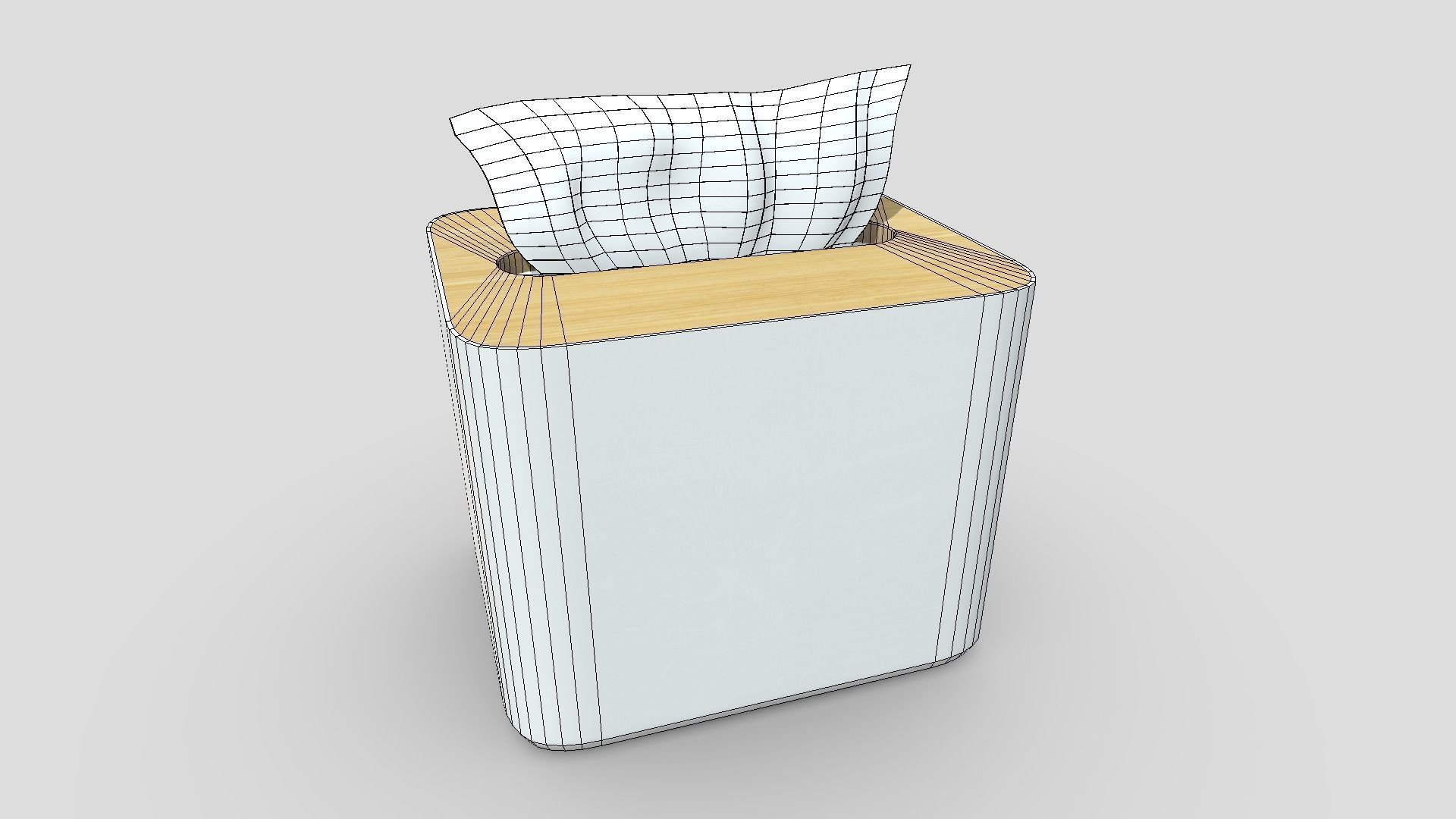 Tissue Box 4 Low-poly 3D model_2