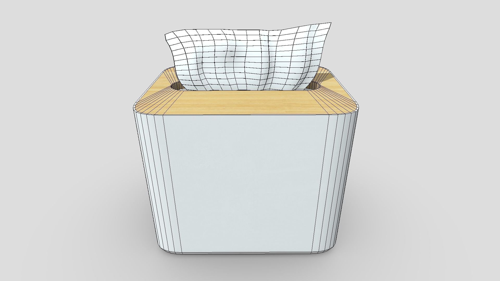 Tissue Box 4 Low-poly 3D model_4