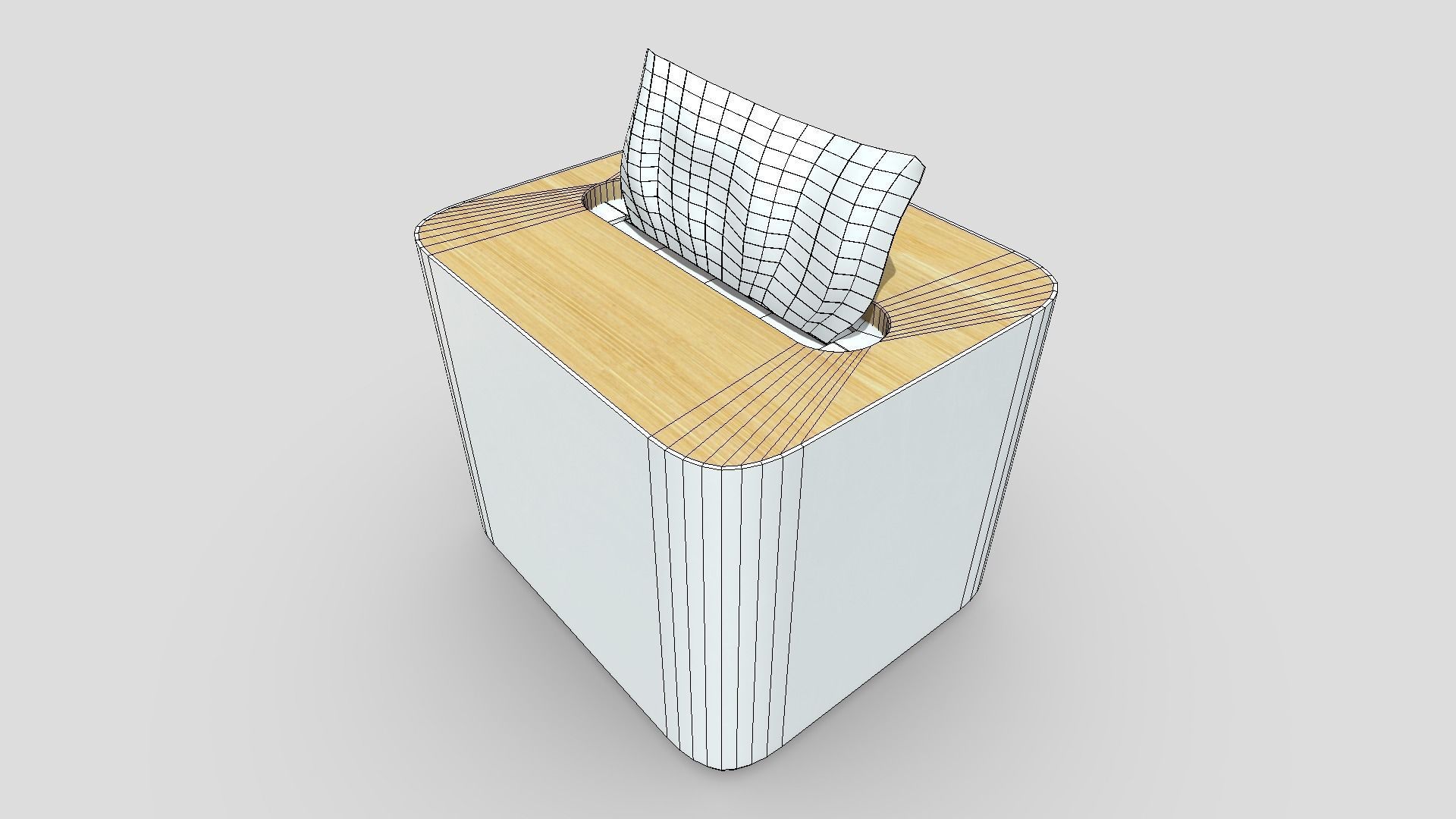 Tissue Box 4 Low-poly 3D model_6