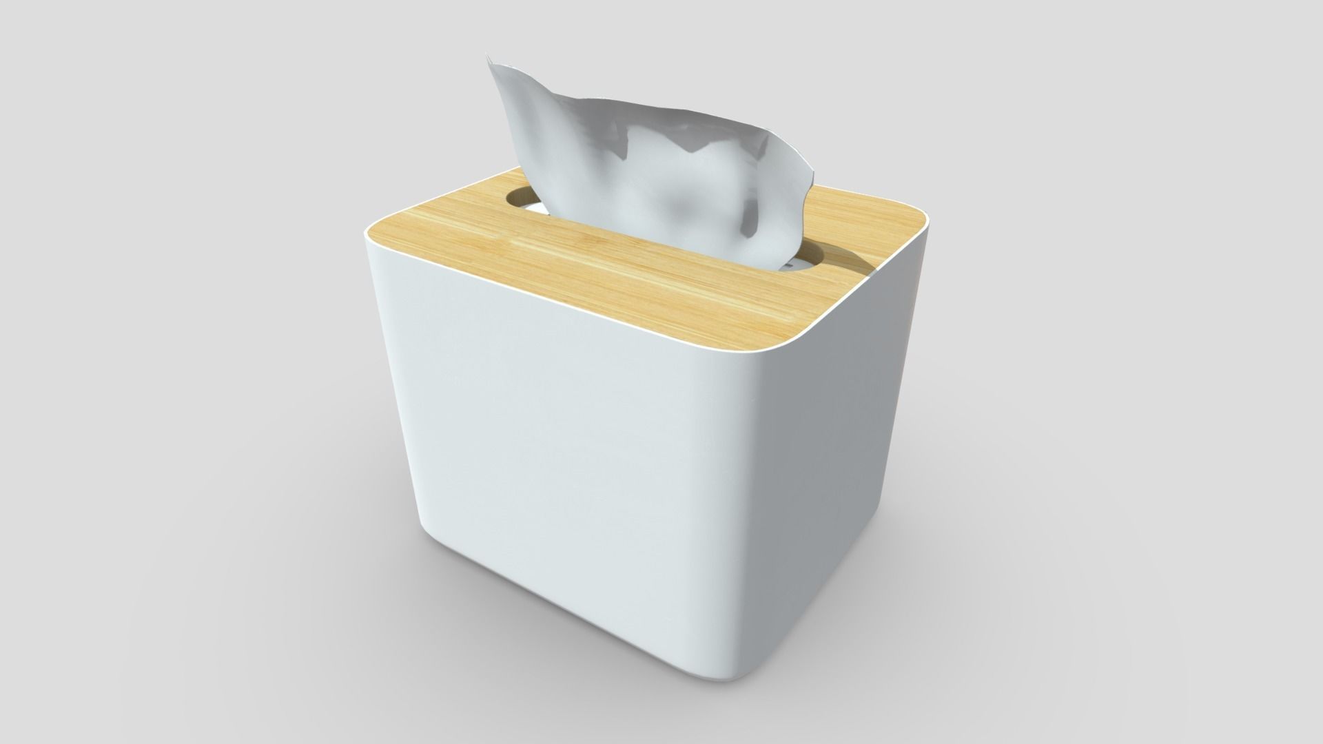 Tissue Box 4 Low-poly 3D model_9