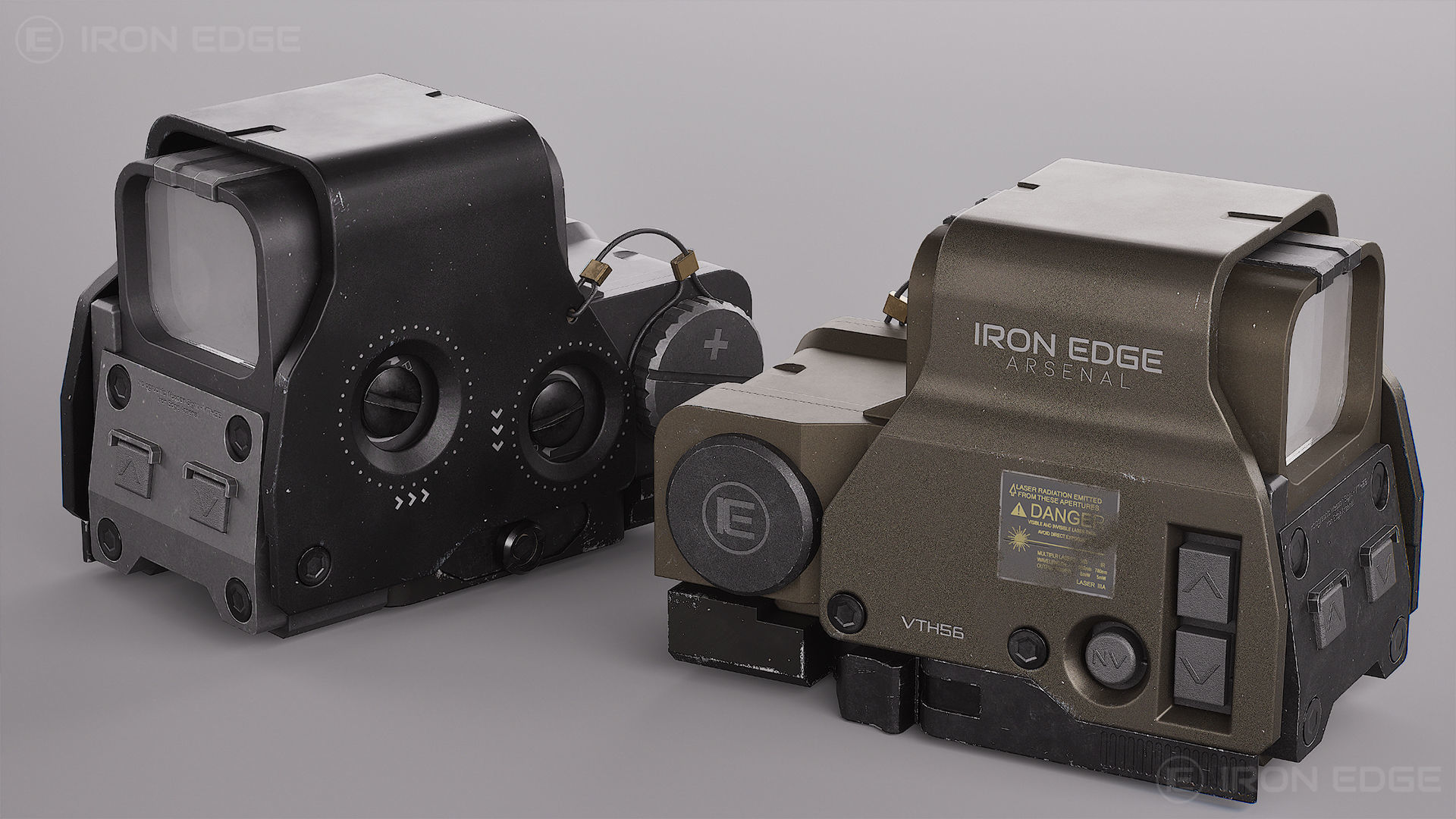 Holographic Sight VTH56 - AAA 3D Asset - Game Ready Low-poly 3D model_1