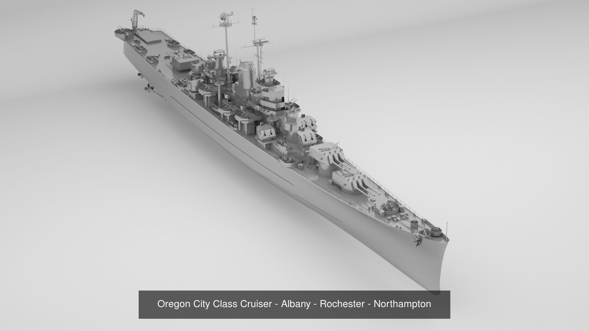US Navy Destroyer - Cruiser and Battleships 3D Model Collection_7
