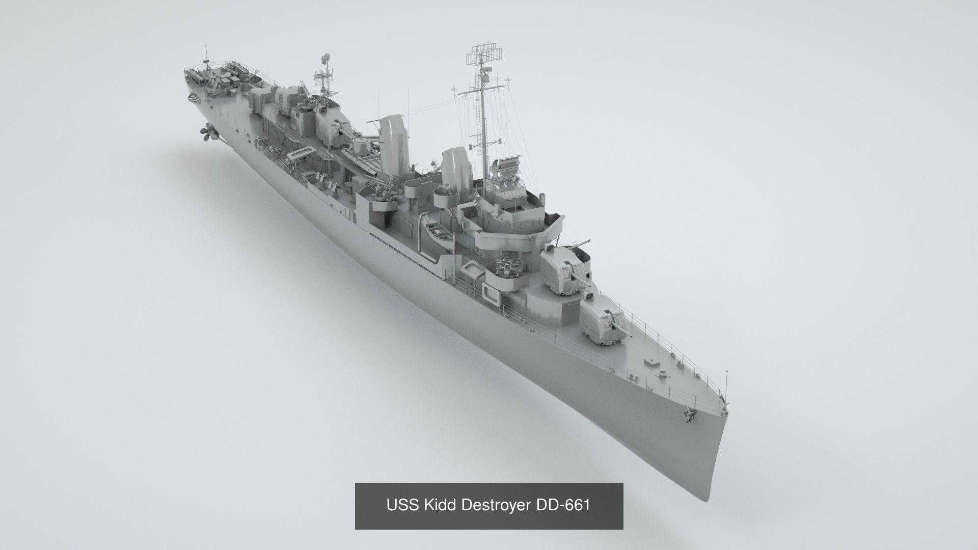 US Navy Destroyer - Cruiser and Battleships 3D Model Collection_2