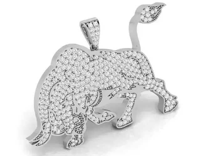 Bull Diamond Pendant 4082